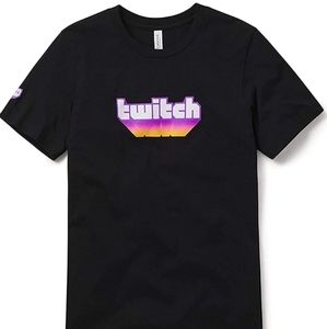 Twitch Gradient Logo Tee 2X Black